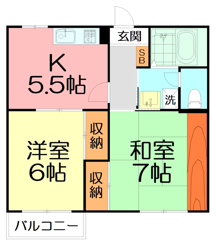 コーポ鮎津(コーポアユヅ) 102号室 間取り