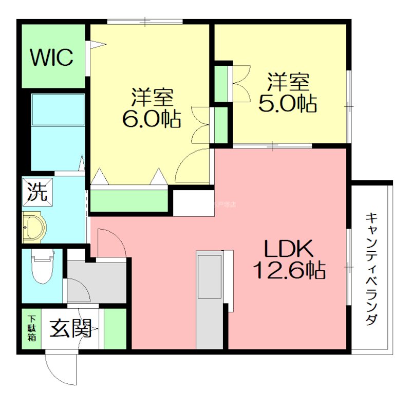 ＭＯＲＥ　ＣＡＬＤＯ　B棟(モア　カルド) 202号室 間取り