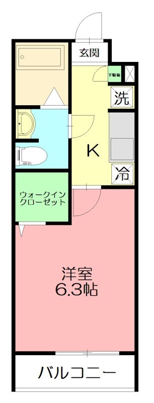 ファイブスター東海C棟 108号室 間取り