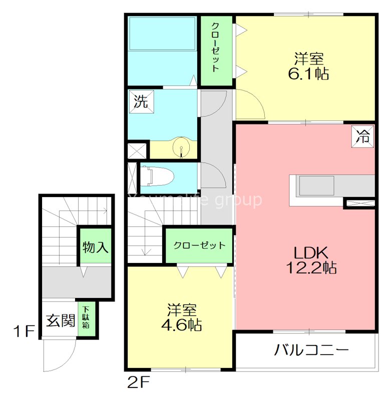 くるみC 203号室 間取り