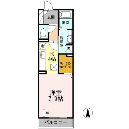 LUANA湘南 202号室 間取り