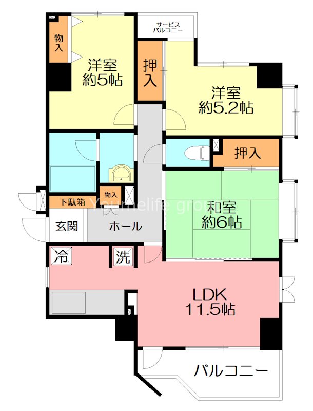 ソレアード国府津 103号室 間取り