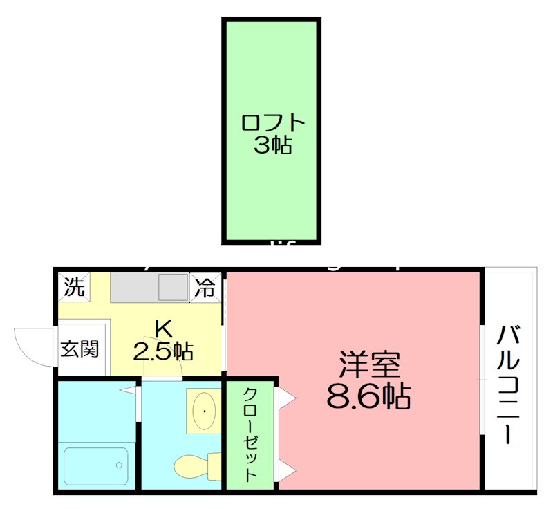モノリス 201号室 間取り