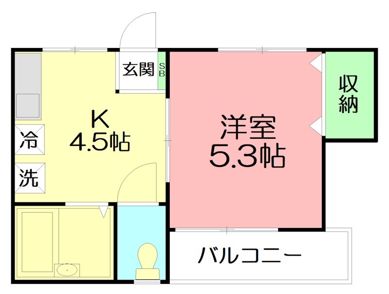 ベルハイム3 205号室 間取り