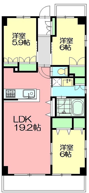 ヴィラ・エスポワール 201号室 間取り