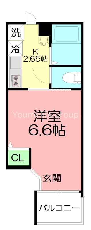 グラスプラス栄町Ⅱ 202号室 間取り
