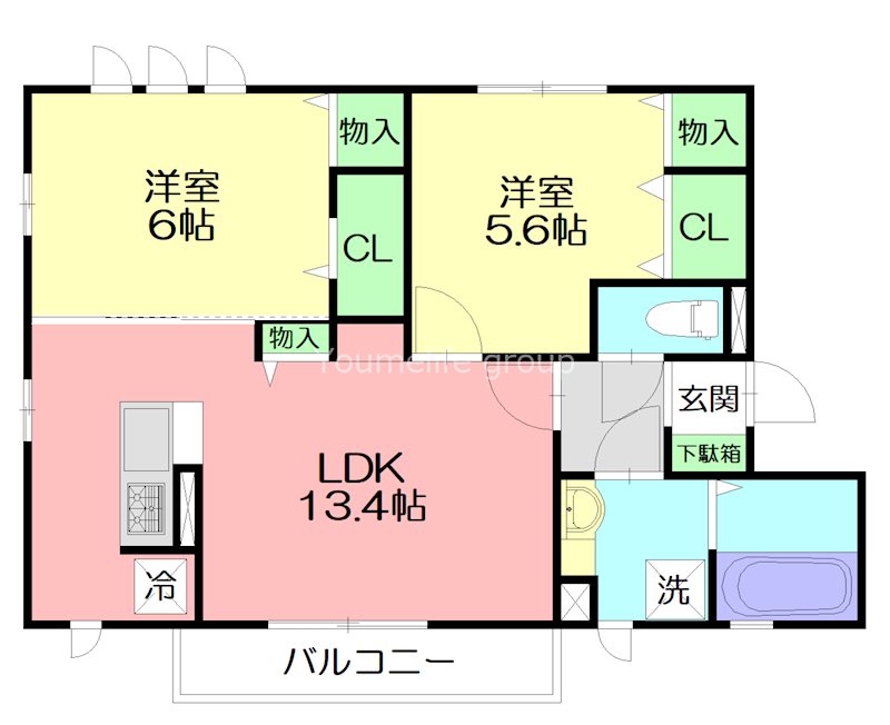 グラン・シャリオ 202号室 間取り