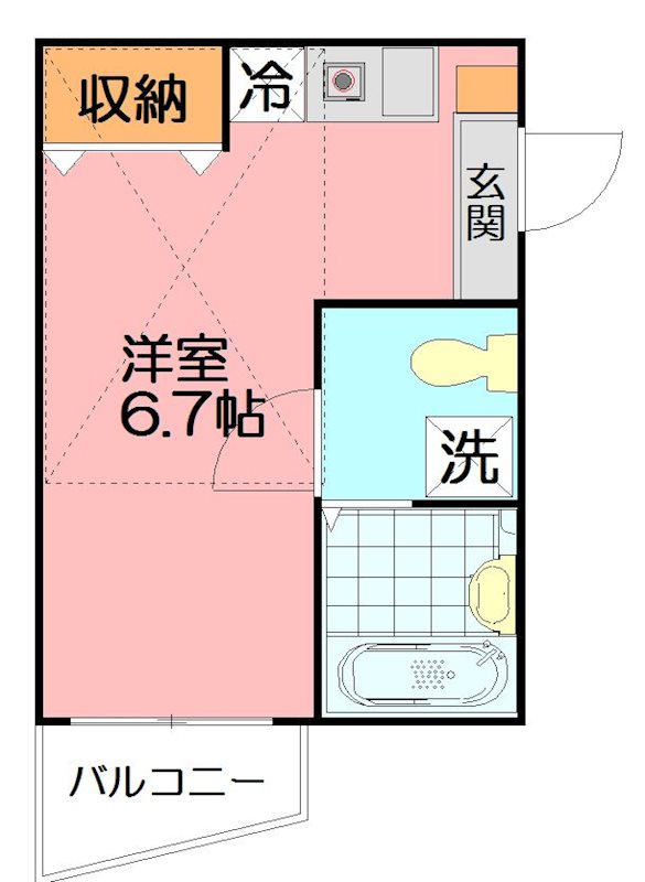 アザレア湘南 101号室 間取り
