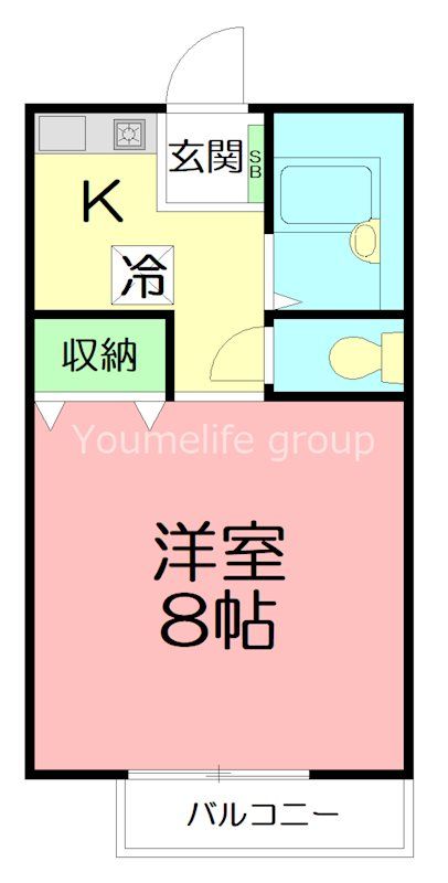 シーサイドK  203号室 間取り