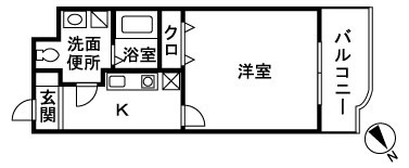 ハモーサ湘南 203号室 間取り