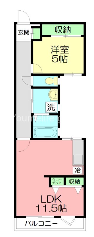 雅マンション龍城ヶ丘 403号室 間取り