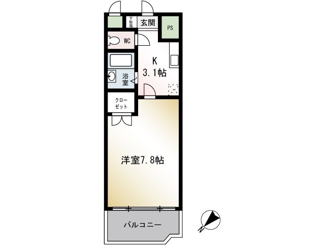 プレーヌデュラン  １０３号室 間取り
