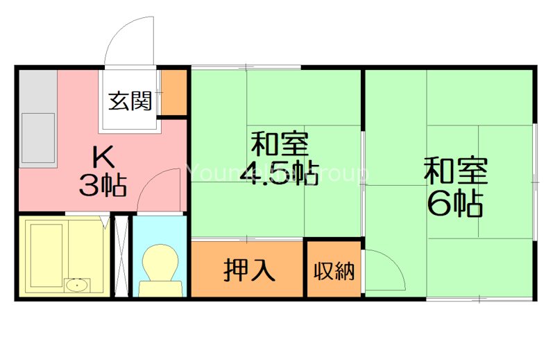 ベイハイツ 102号室 間取り