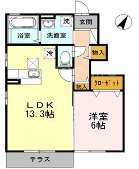 エクレール  103号室 間取り