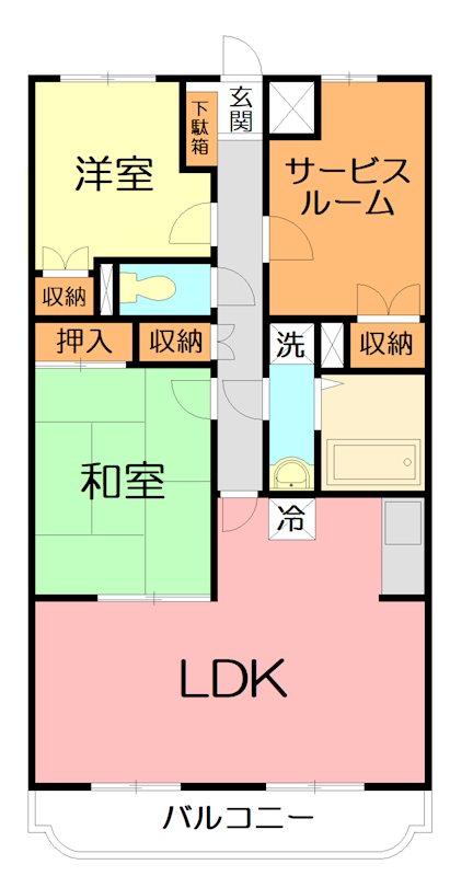 エスポワール1  102号室 間取り