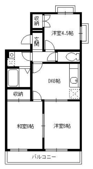 オーク湘南Ⅰ 202号室 間取り