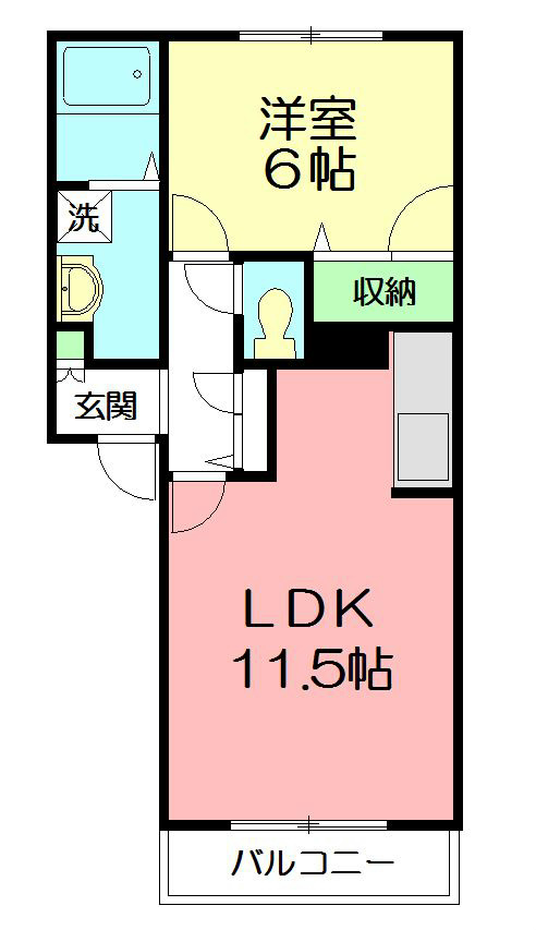 サニーグリーン 205号室 間取り