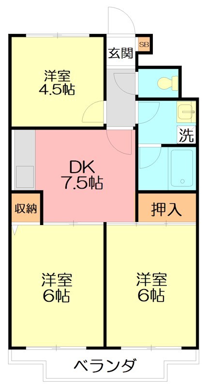 レジデンス中野 201号室 間取り