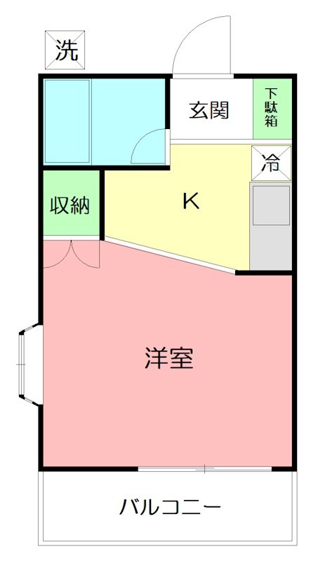 シェソワ妻田 201号室 間取り