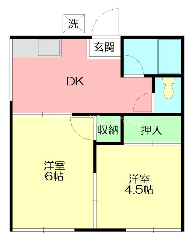 杏林荘 101号室 間取り