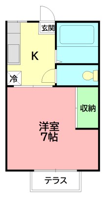 ピアニッシモ 101号室 間取り