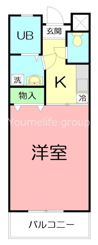 びゅう中の原 307号室 間取り