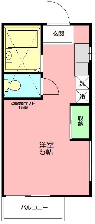 カフー茅ヶ崎 201号室 間取り