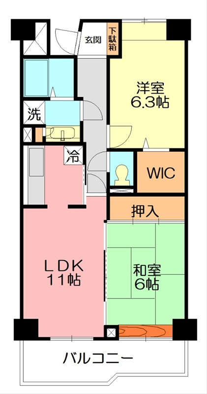 内藤マンションＡ棟 504号室 間取り