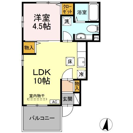 サニーハウス湘南 101号室 間取り