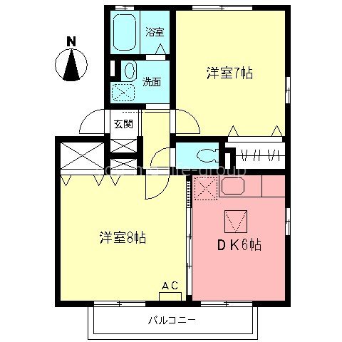 グランパルク 101号室 間取り