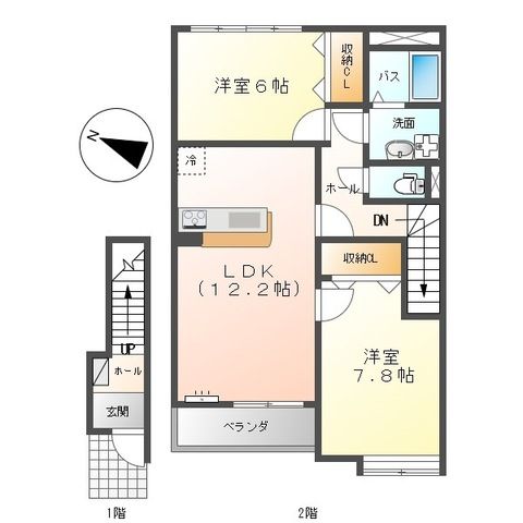 ブロードパインＡ 203号室 間取り