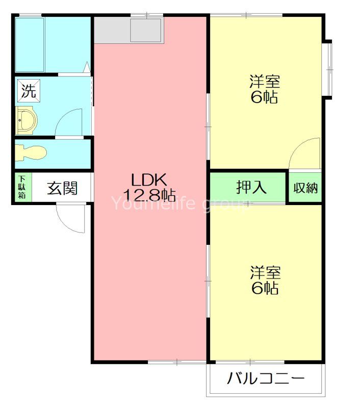プレジールS&H　B 203号室 間取り