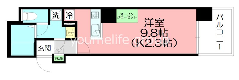 A-FLAT HIRATSUKA 801号室 間取り