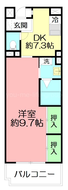 ゴテンハイム 103号室 間取り