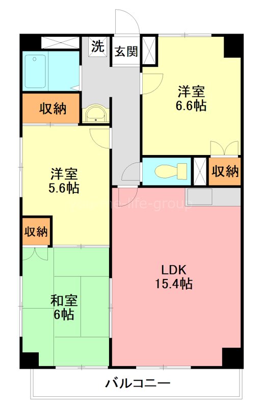 プラザ御殿 206号室 間取り
