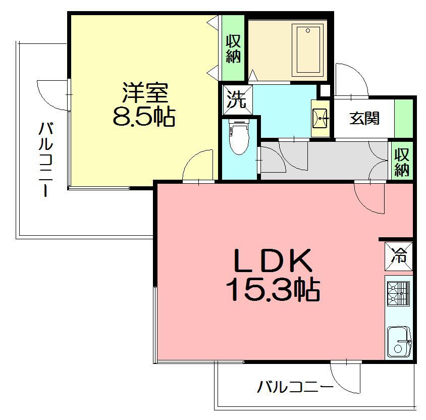 ライフゾーン藤沢 603号室 間取り