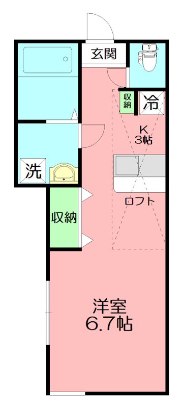 グラッサ花の木 106号室 間取り