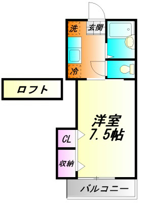 カーサ・アスール 202号室 間取り