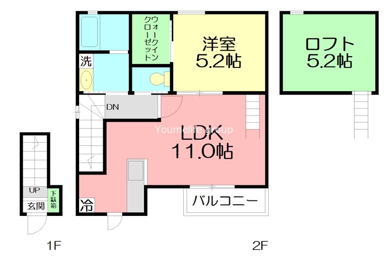 ラ ヴィーテ 201号室 間取り