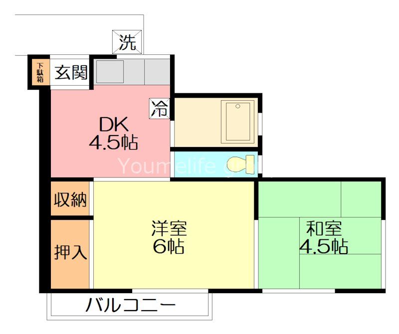 石田荘 202号室 間取り