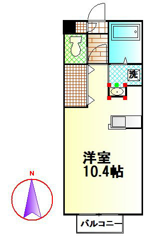 アヴェニールＴＯＫＡＩ 105号室 間取り