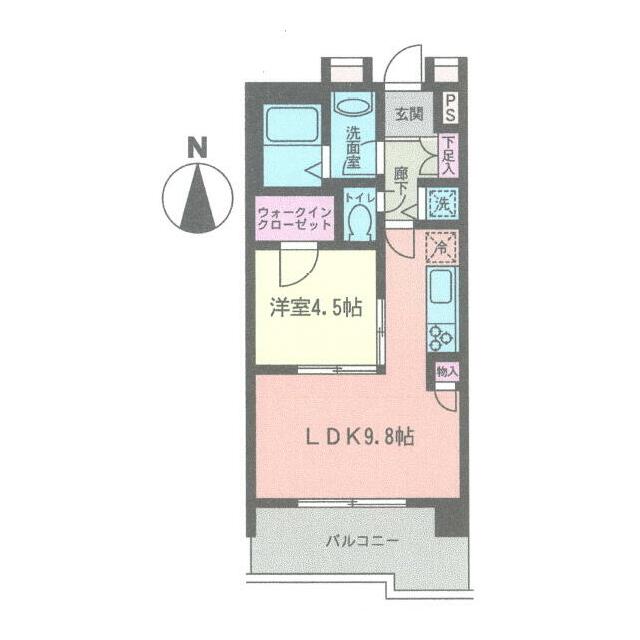 らうらうじ湘南台 1205号室 間取り