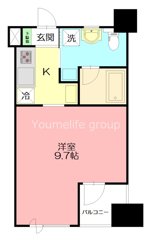 クォーツマンション 707号室 間取り