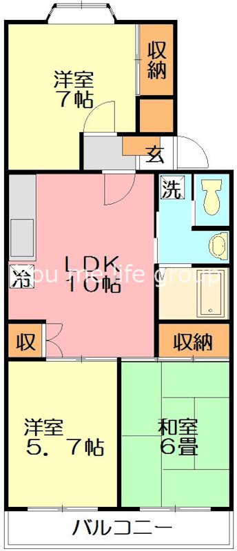 ウエストヒル湘南台 302号室 間取り