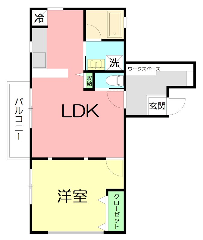 BT藤沢弥勒寺 301号室 間取り