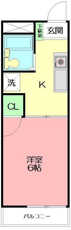 富岡ハイツ 202号室 間取り