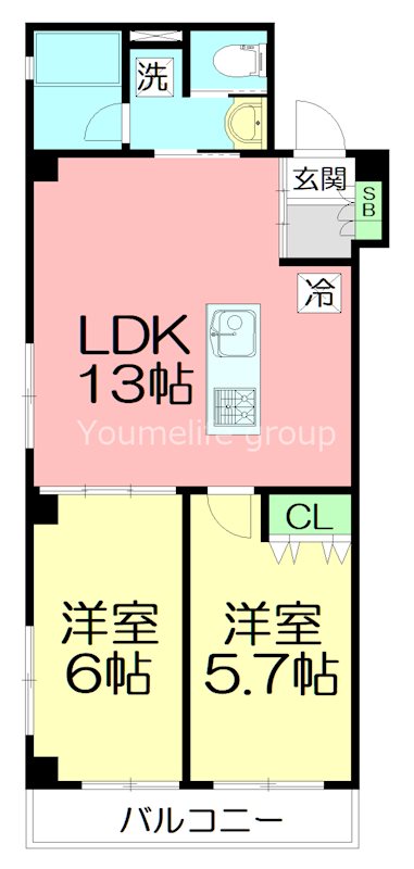 Astoltia 302号室 間取り