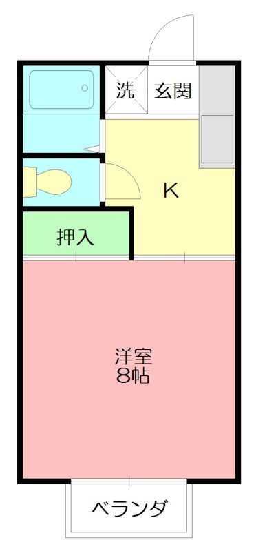 湘南ハイツ   202号室 間取り