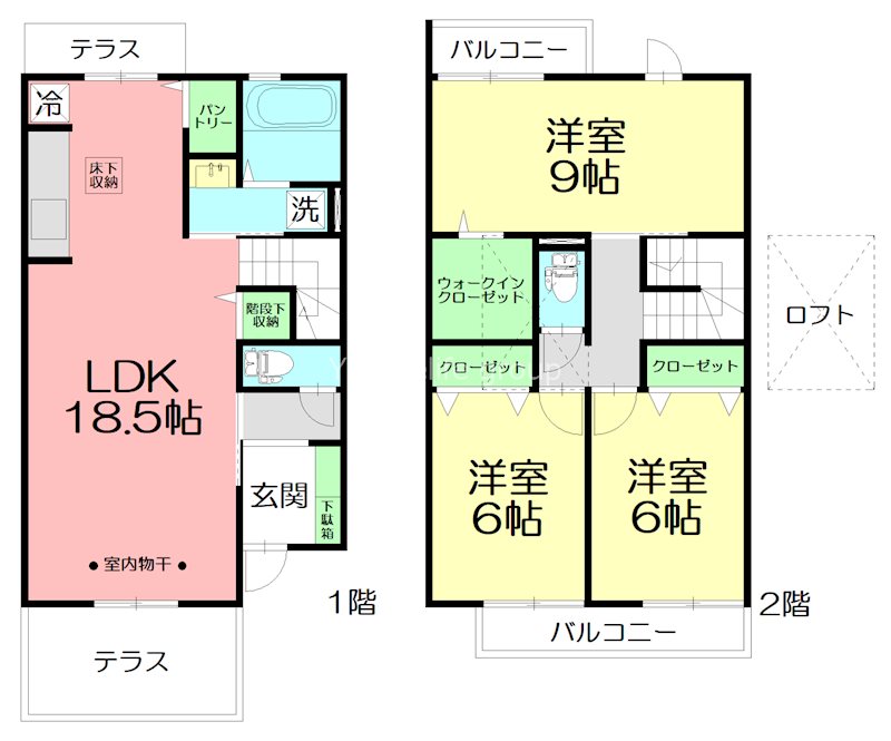 ラディエンス東海岸　Ⅱ  102号室 間取り