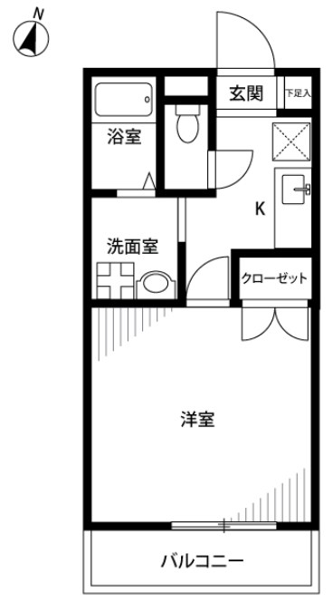 アンプルール　フェール　ブゥルジョン  101号室 間取り
